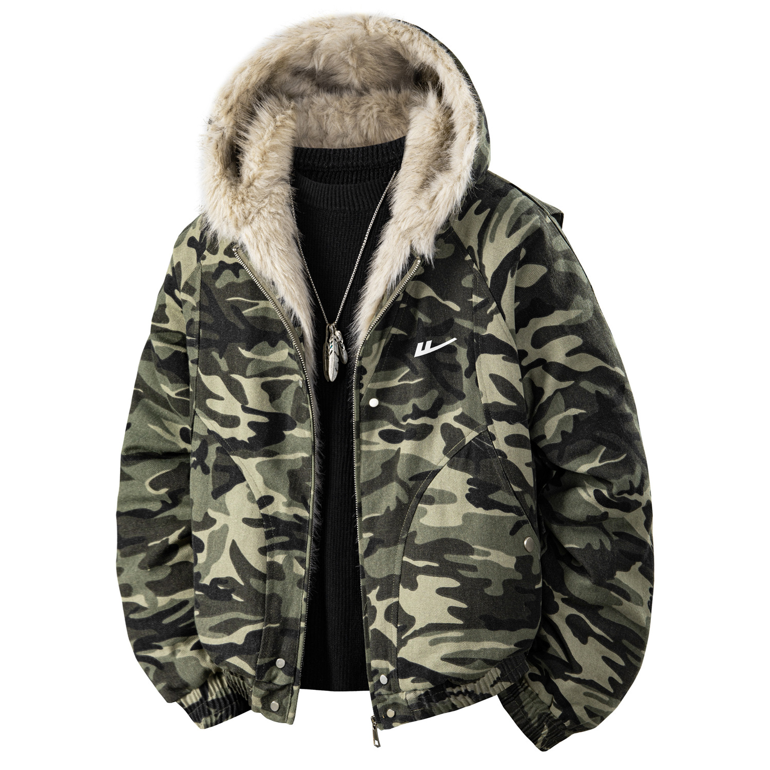 

Пуховик Unisex Hooded Moderate Padded WARRIOR, camouflage