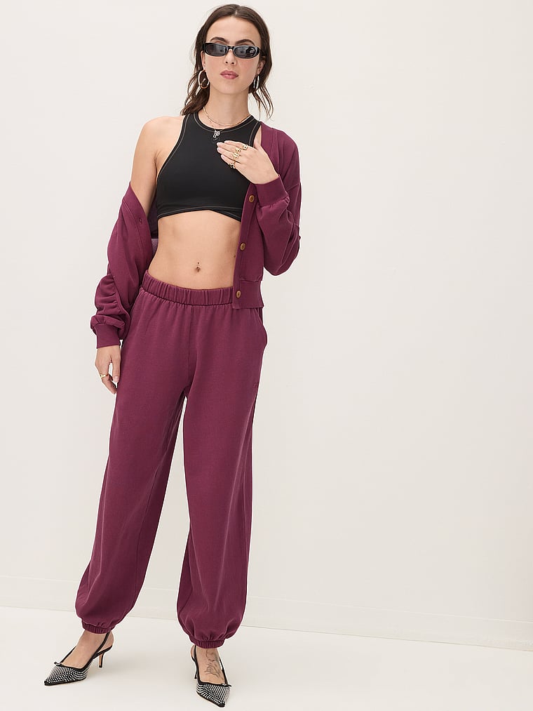 

Спортивные брюки свободного кроя из флиса Ivy Pink, цвет wild rose
