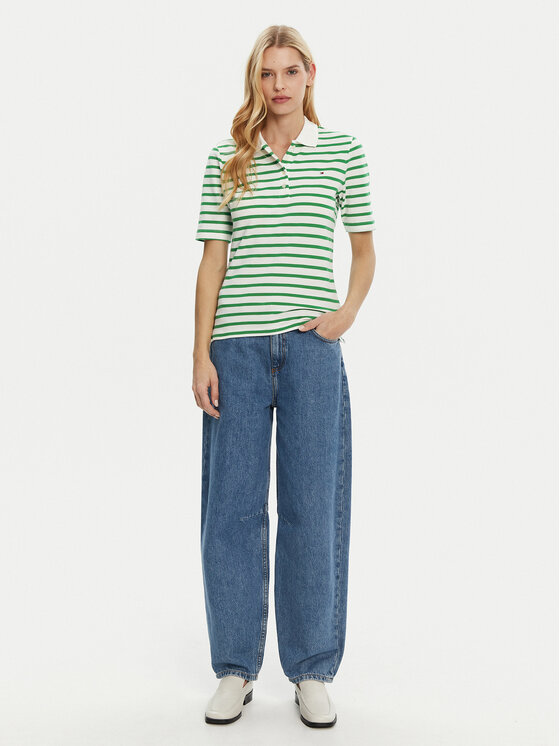 Рубашка поло стандартный крой 1985 WW0WW43224 Tommy Hilfiger, зеленый — фото 2