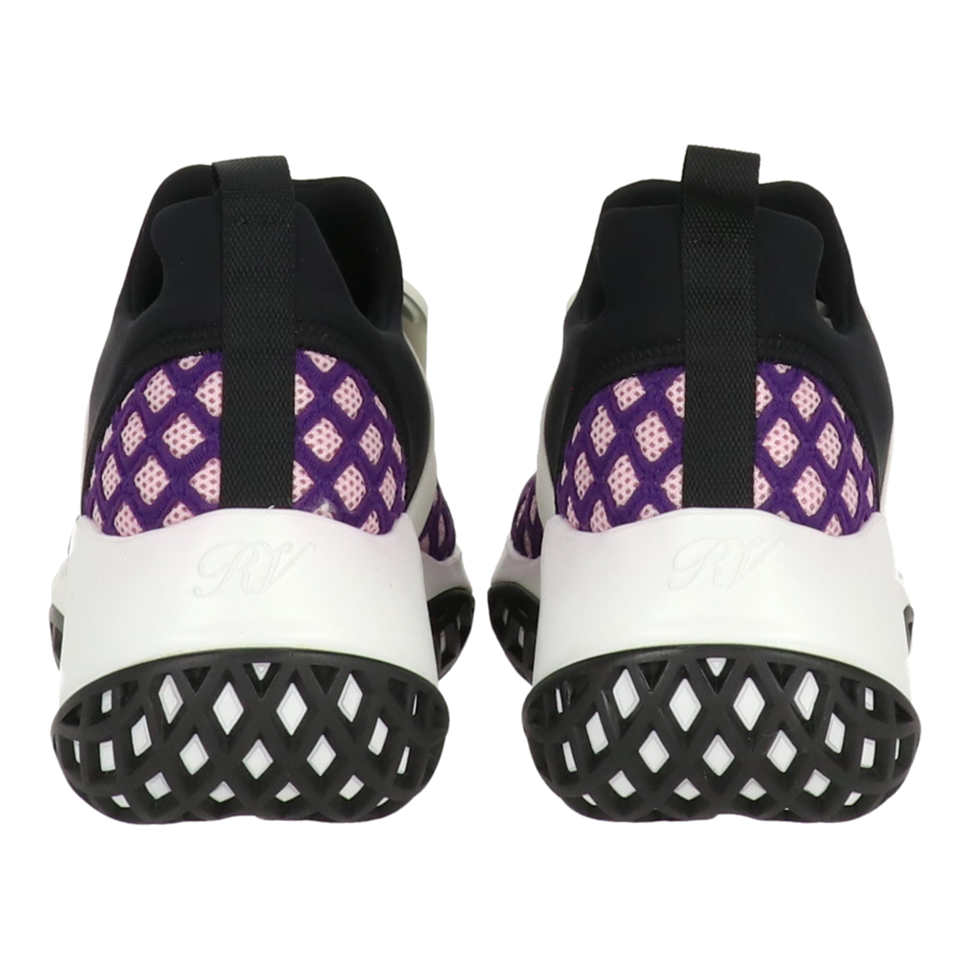 Женские кроссовки Roger Vivier черно-фиолетовые — фото 3