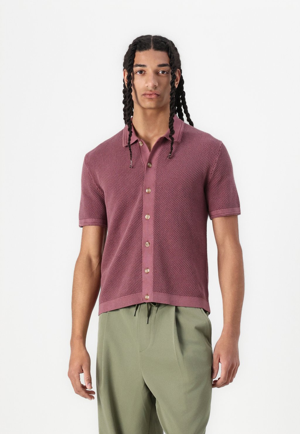 

Рубашка DYED SWOLO Abercrombie & Fitch, красный