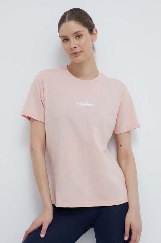 

Хлопковая футболка Ellesse, розовый