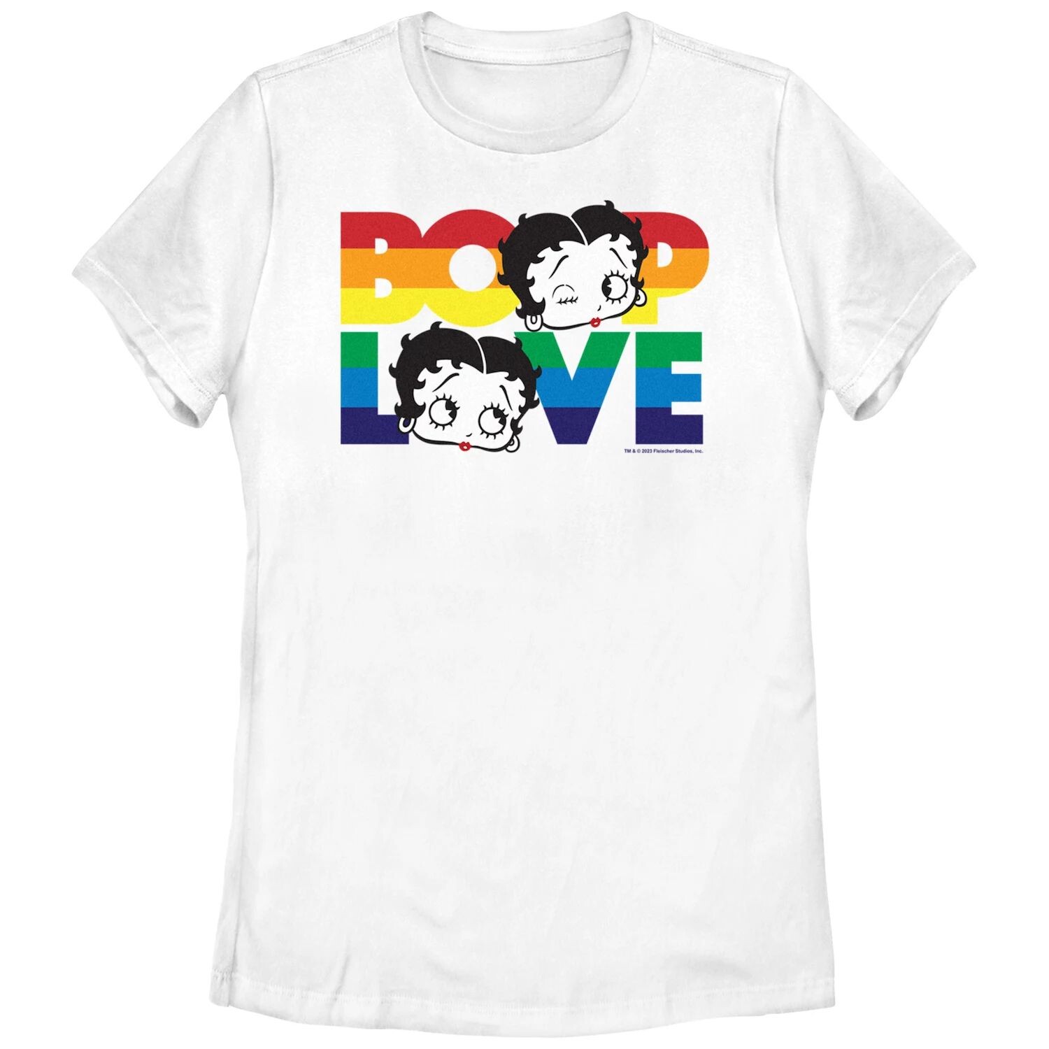 

Детская футболка Betty Boop Pride Love с рисунком радуги и подмигивающим лицом Licensed Character