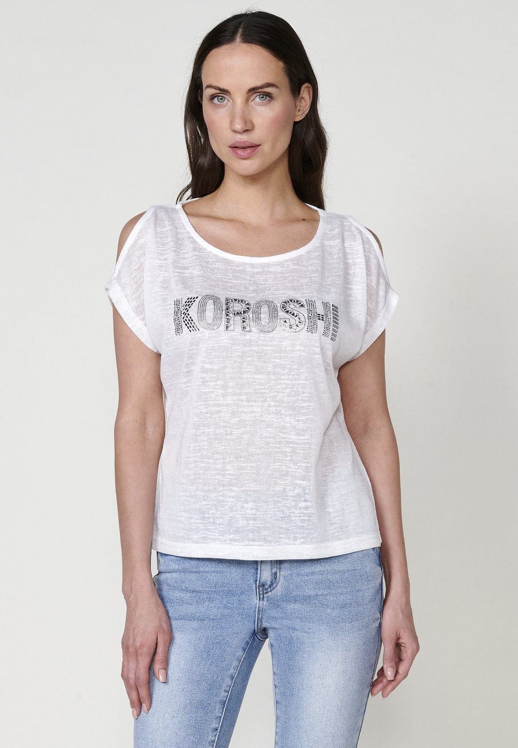 

Футболка с принтом SHORT-SLEEVED Koroshi, белый