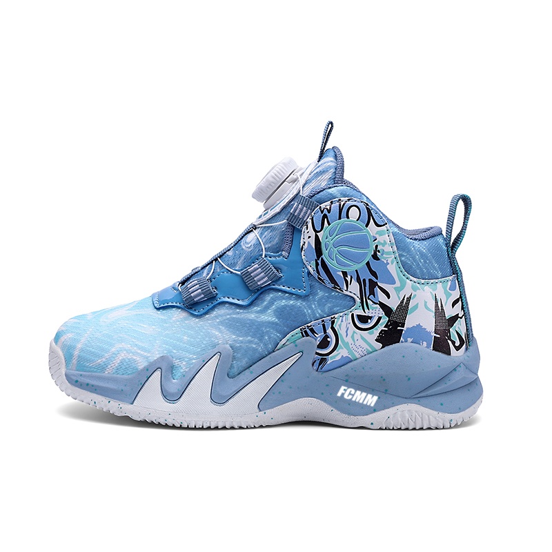 

Баскетбольные кроссовки средней высоты с противоскользящей отделкой, детские FCMM, синий