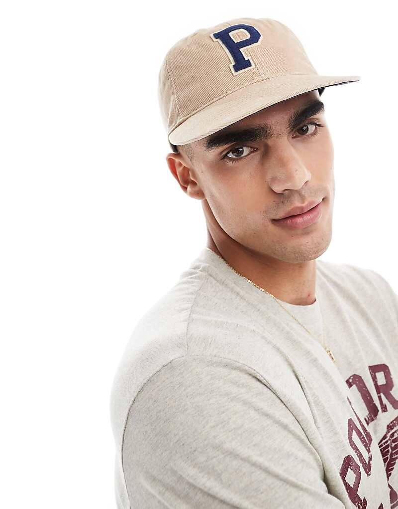 

Polo Ralph Lauren – Authentic – Светло-коричневая бейсболка из саржи с заглавными буквами P