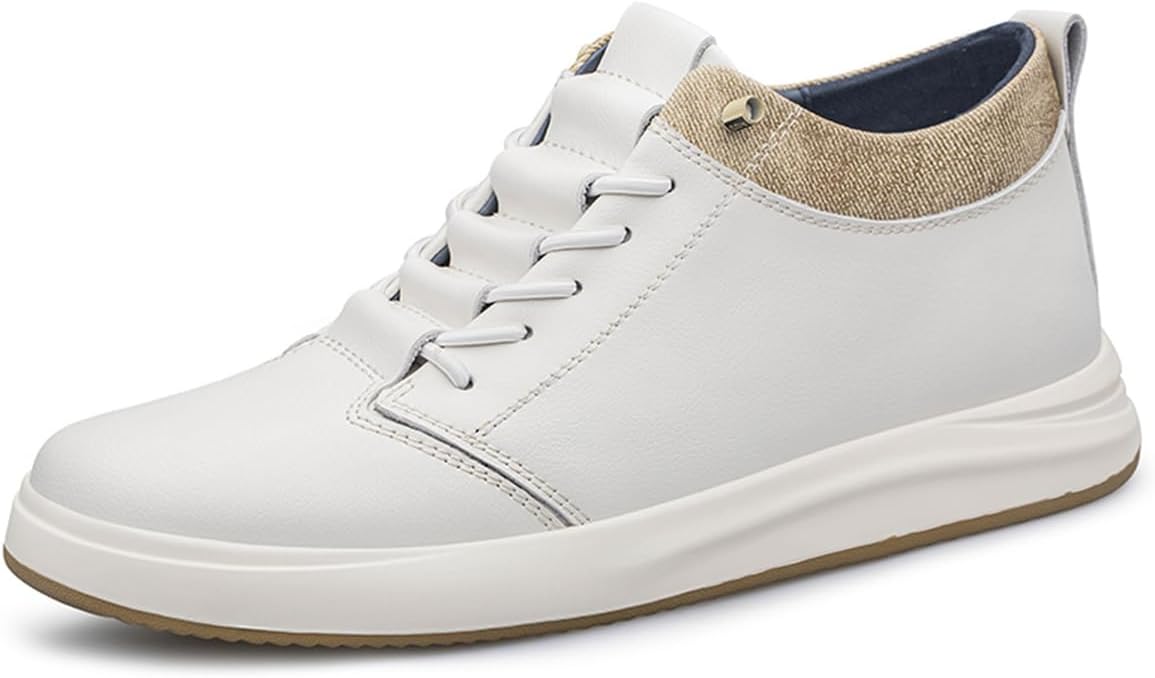 

Мужские кроссовки UKUBOXBAG с подъемом, повседневные офисные деловые, на шнуровке, модные ботинки с невидимым увеличением роста, белый