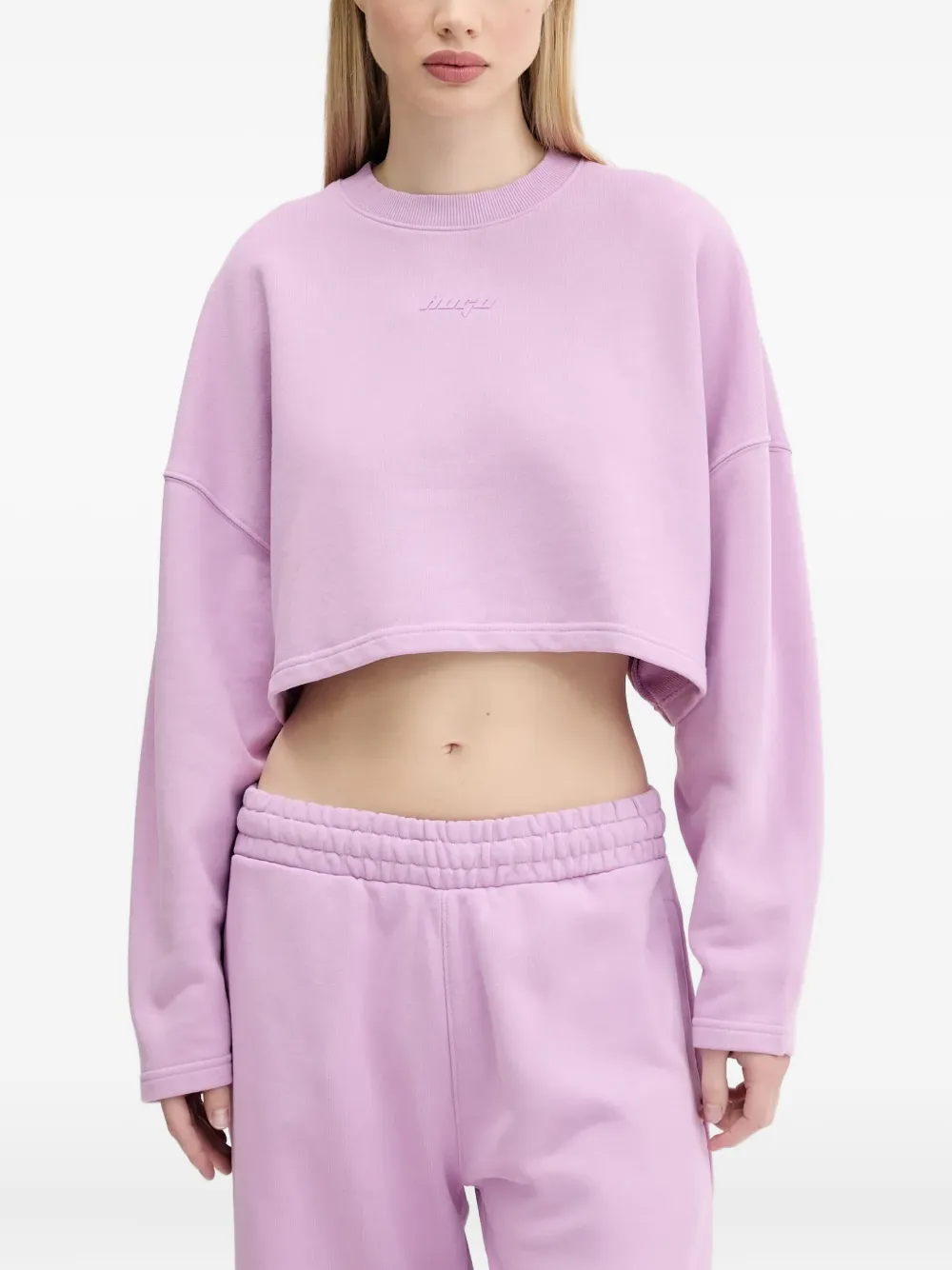 

Укороченная толстовка с логотипом HUGO, розовый