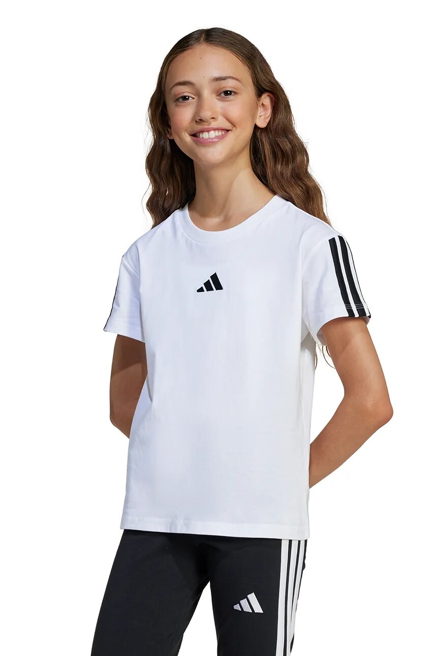 Футболка детская хлопковая Adidas, белый — фото 2