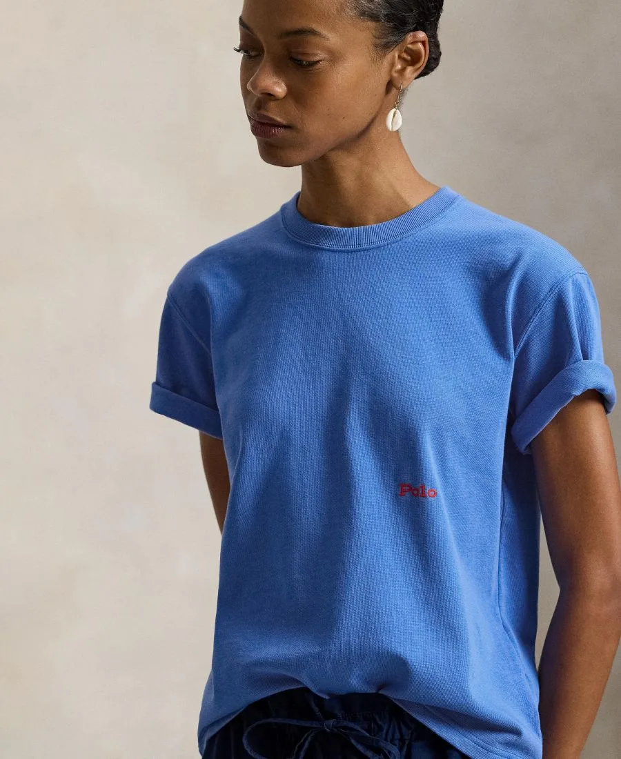 Женская футболка с круглым вырезом "Большой пони" Polo Ralph Lauren, colby синий — фото 4