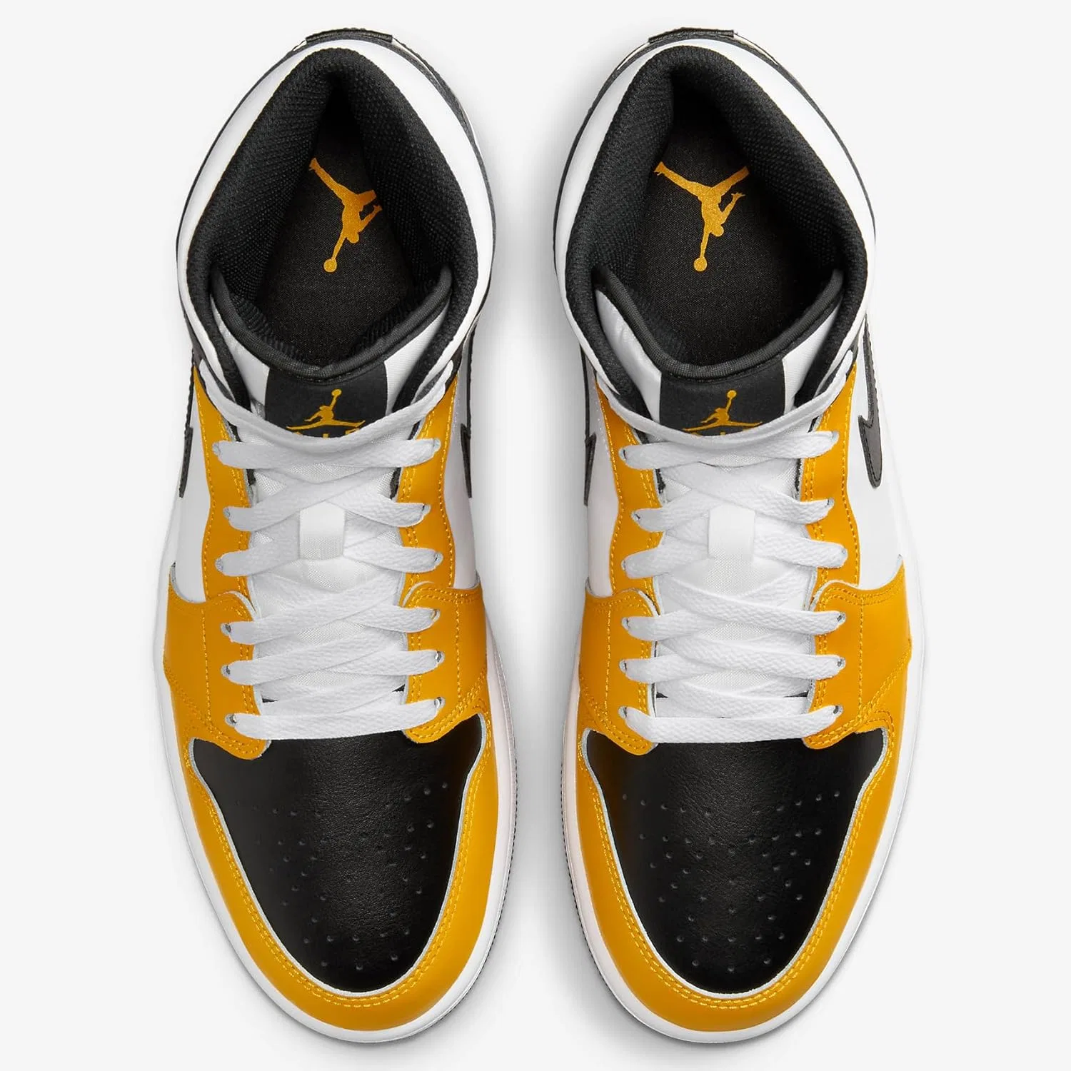 Кроссовки Air Jordan 1 Mid, Nike, цвет Yellow Ochre/White/Yellow Ochre/Black — фото 2