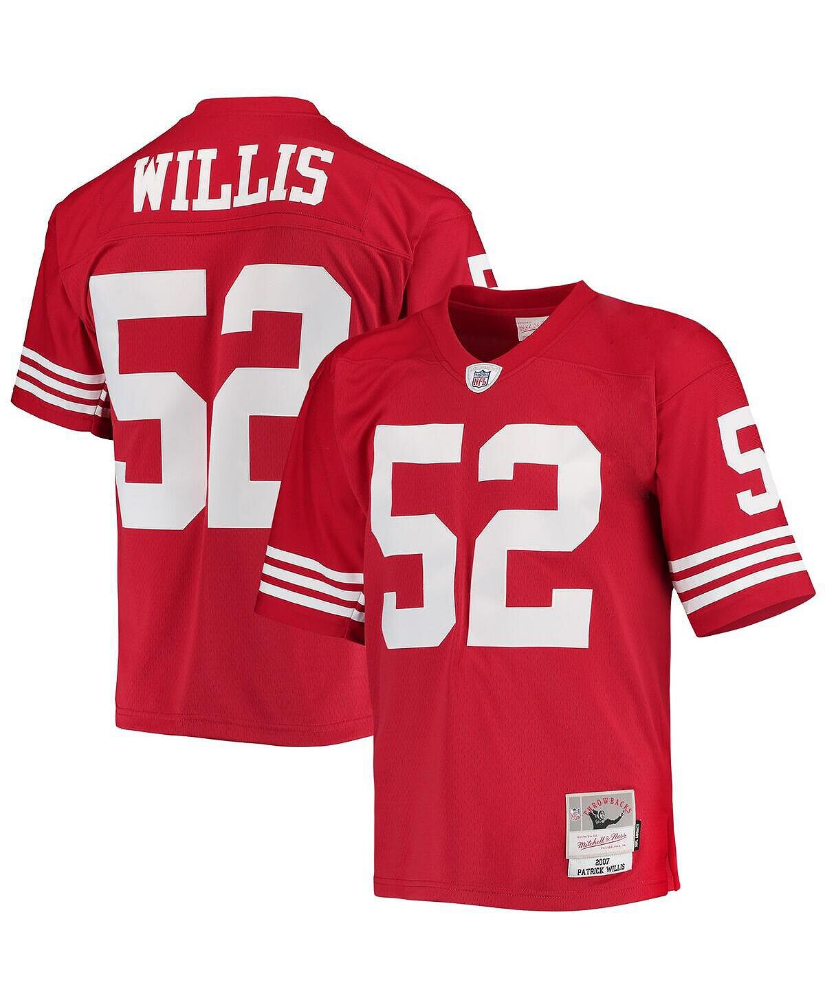 

Мужская футболка Патрика Уиллиса Скарлет Сан-Франциско 49ers 2007 Legacy Replica Джерси Mitchell & Ness
