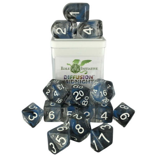 

Аксессуары Role 4 Initiative R4I Dice w/ Arch'd4: Diffusion - Midnight (15)