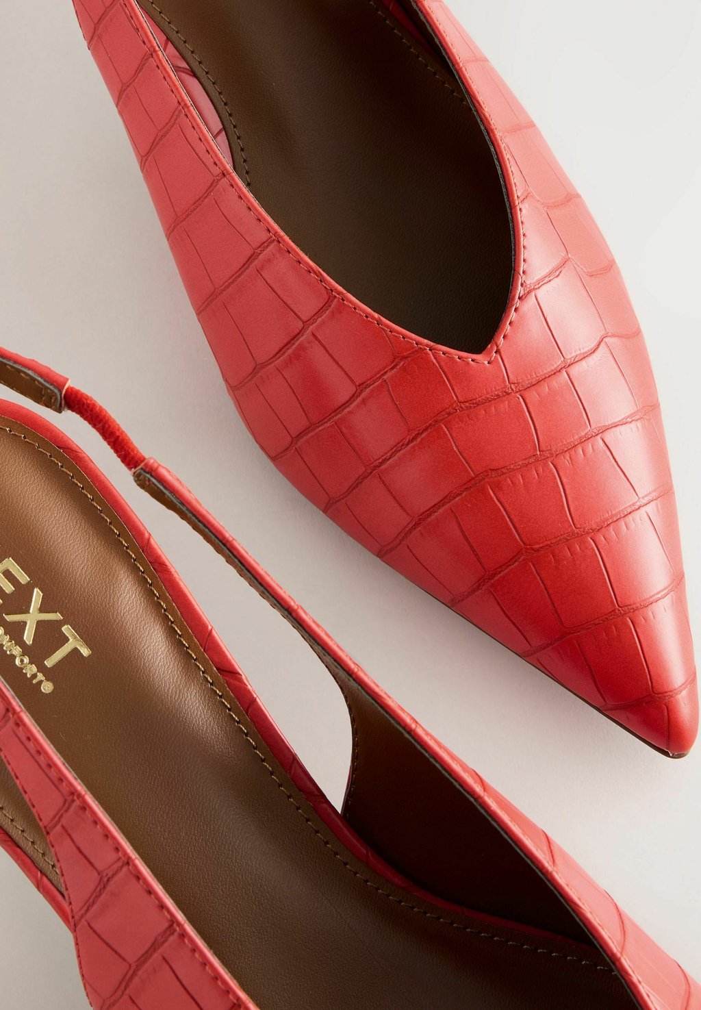 Классические туфли на каблуке STANDARD WIDE FIT - FOREVER COMFORT POINT TOE LOW WIDE Next, оранжевый — фото 4
