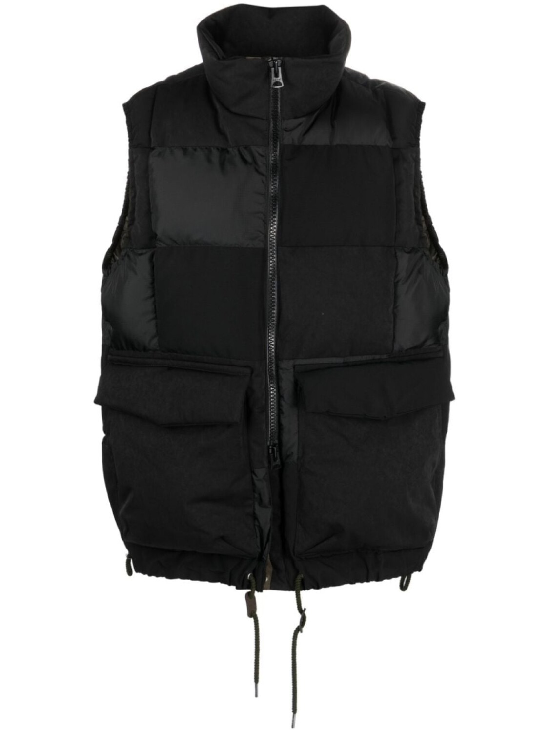

sacai дутый жилет со вставками, черный