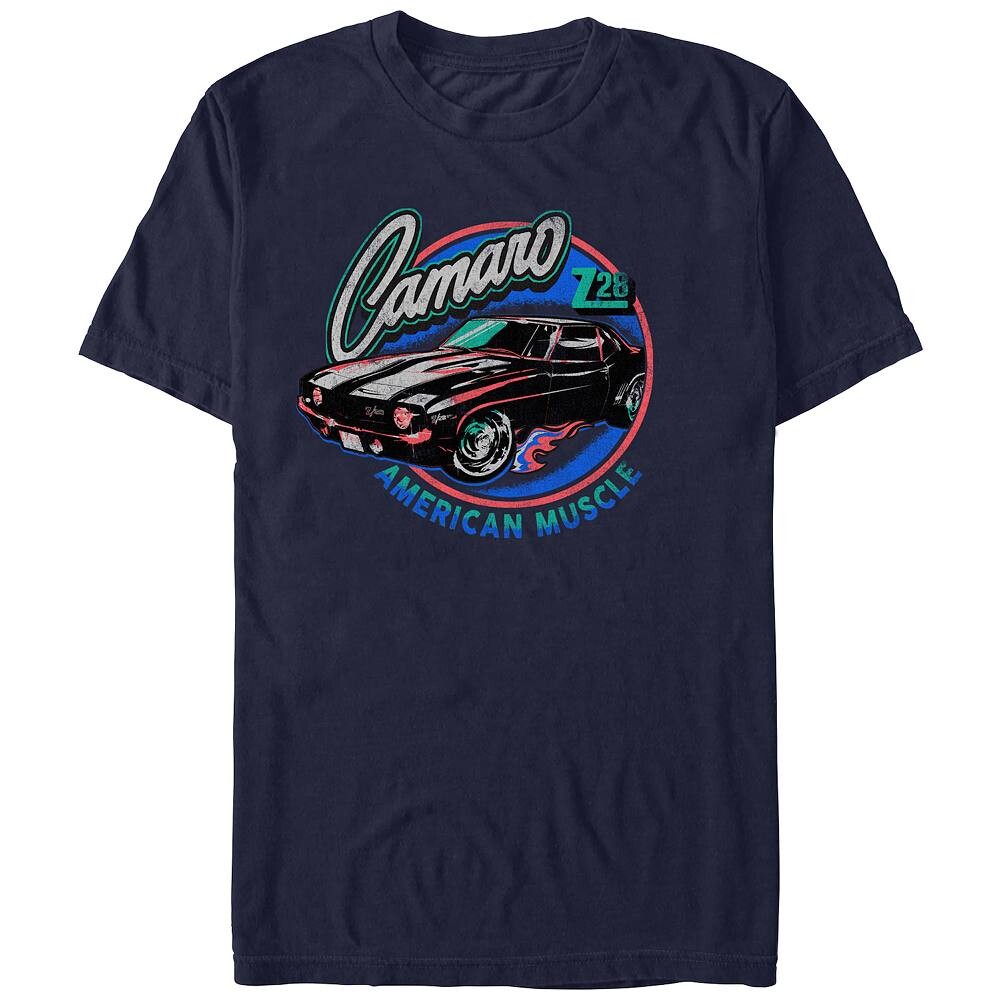 

Мужская футболка Camaro American Muscle с рисунком мышц Licensed Character, темно-синий
