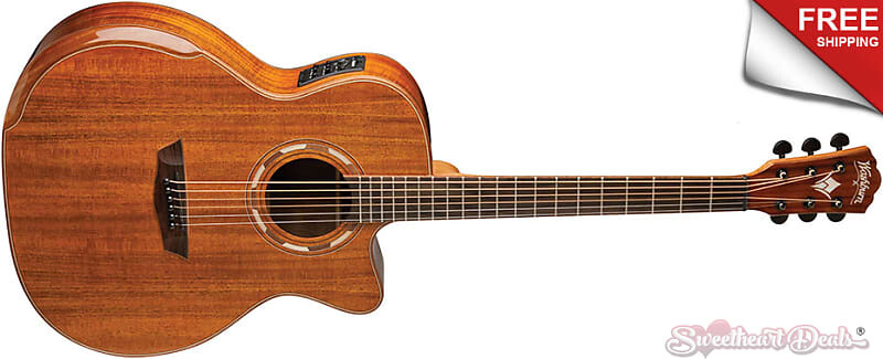 

Акустическая гитара Washburn Comfort Series | WCG55CE Acoustic Electric Guitar KOA