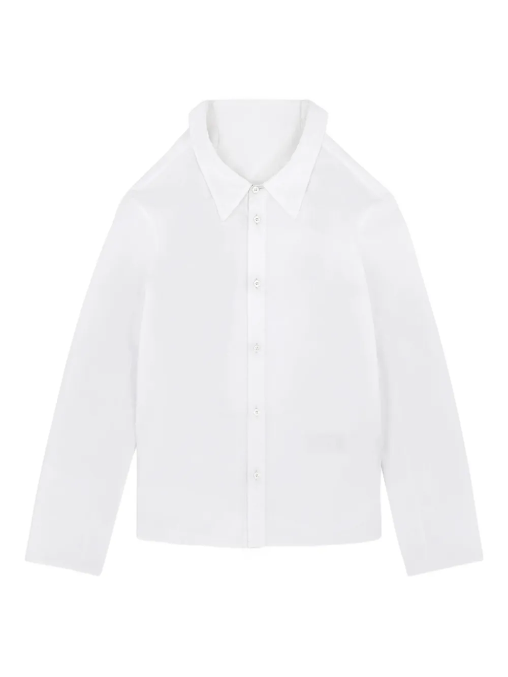 

Рубашка с широким воротником и бахромой MM6 Maison Margiela, белый