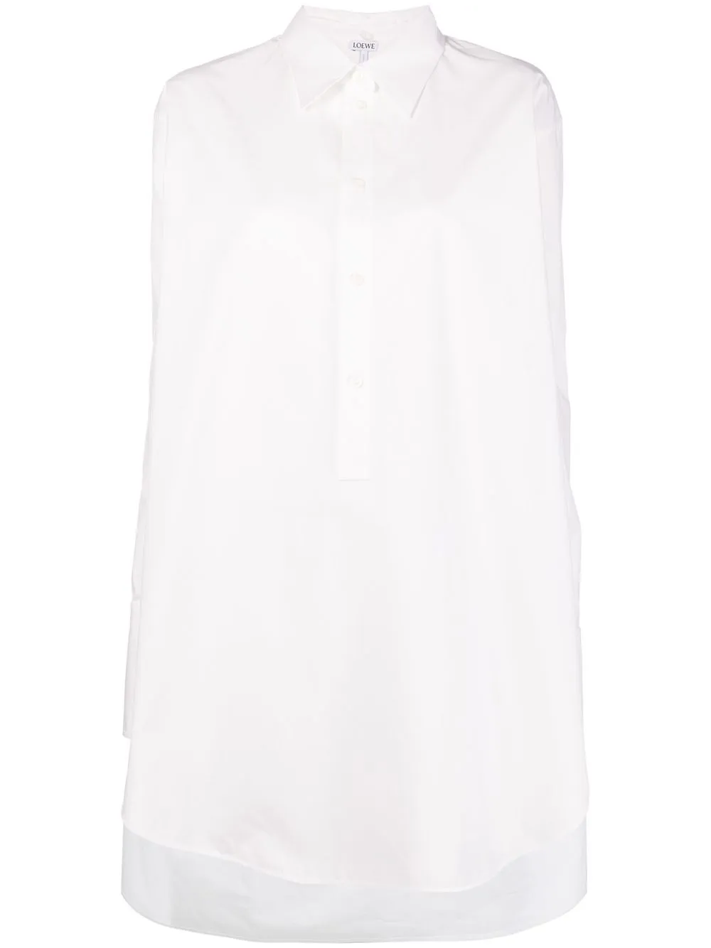 

Платье-рубашка с длинными рукавами LOEWE, белый