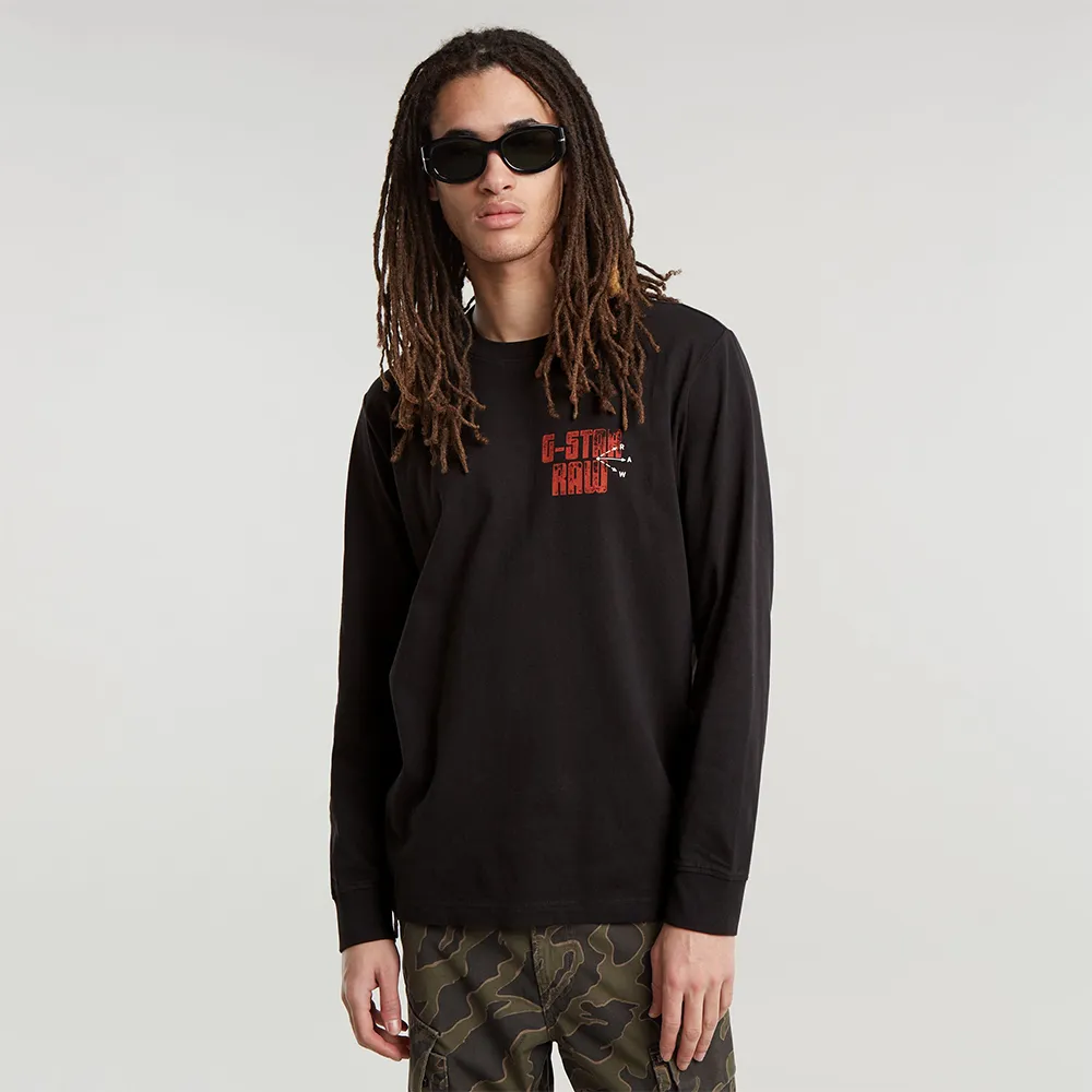

Футболка G-Star Big Crane long sleeve, черный