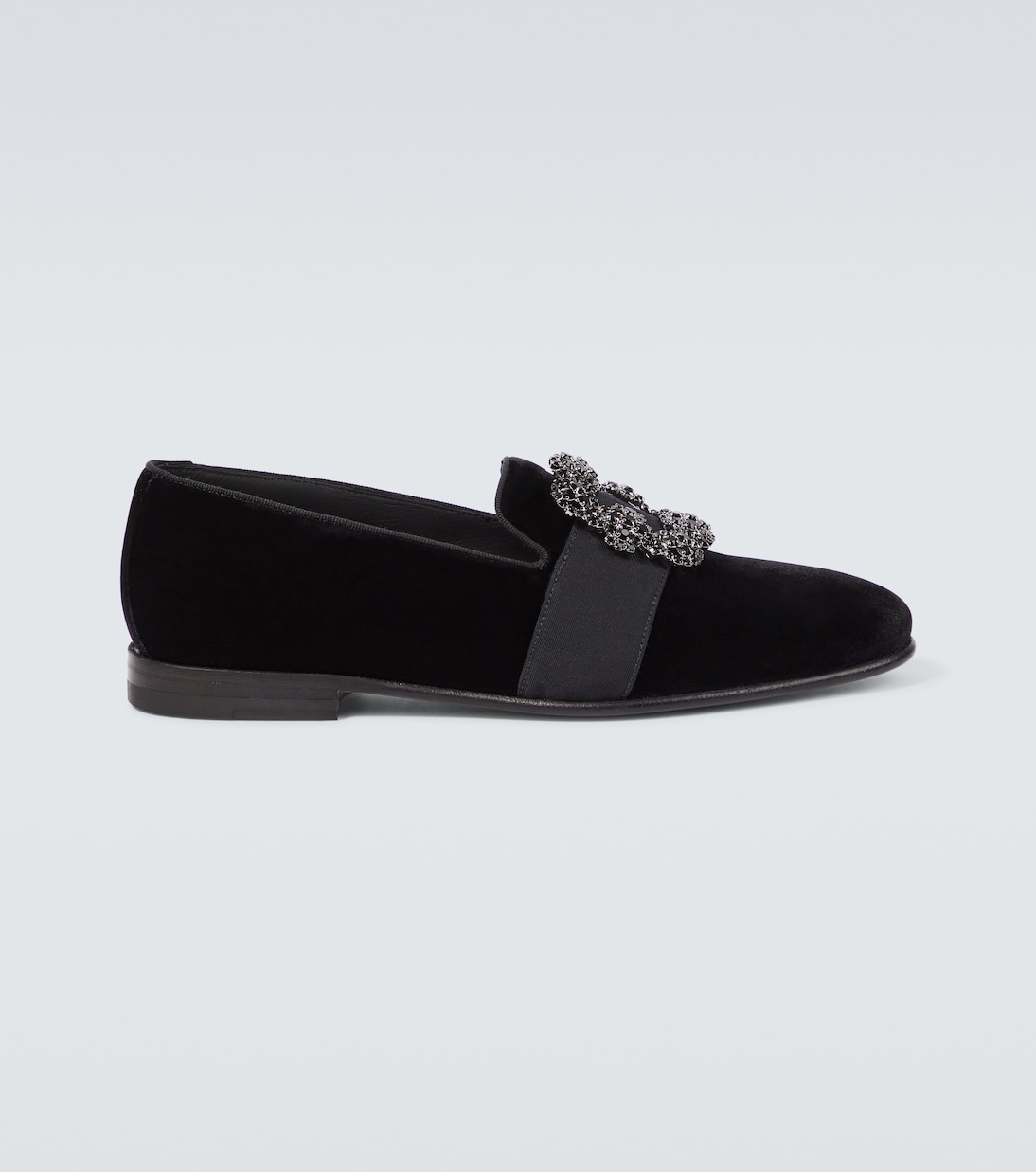 

Карлтон бархатные лоферы Jet Manolo Blahnik, 0015 Blck