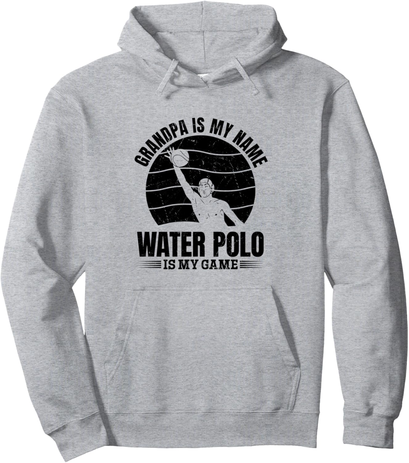 

Меня зовут дедушка, моя игра - водное поло. Толстовка Waterpolo Grandpa Waterpolo Player, серый