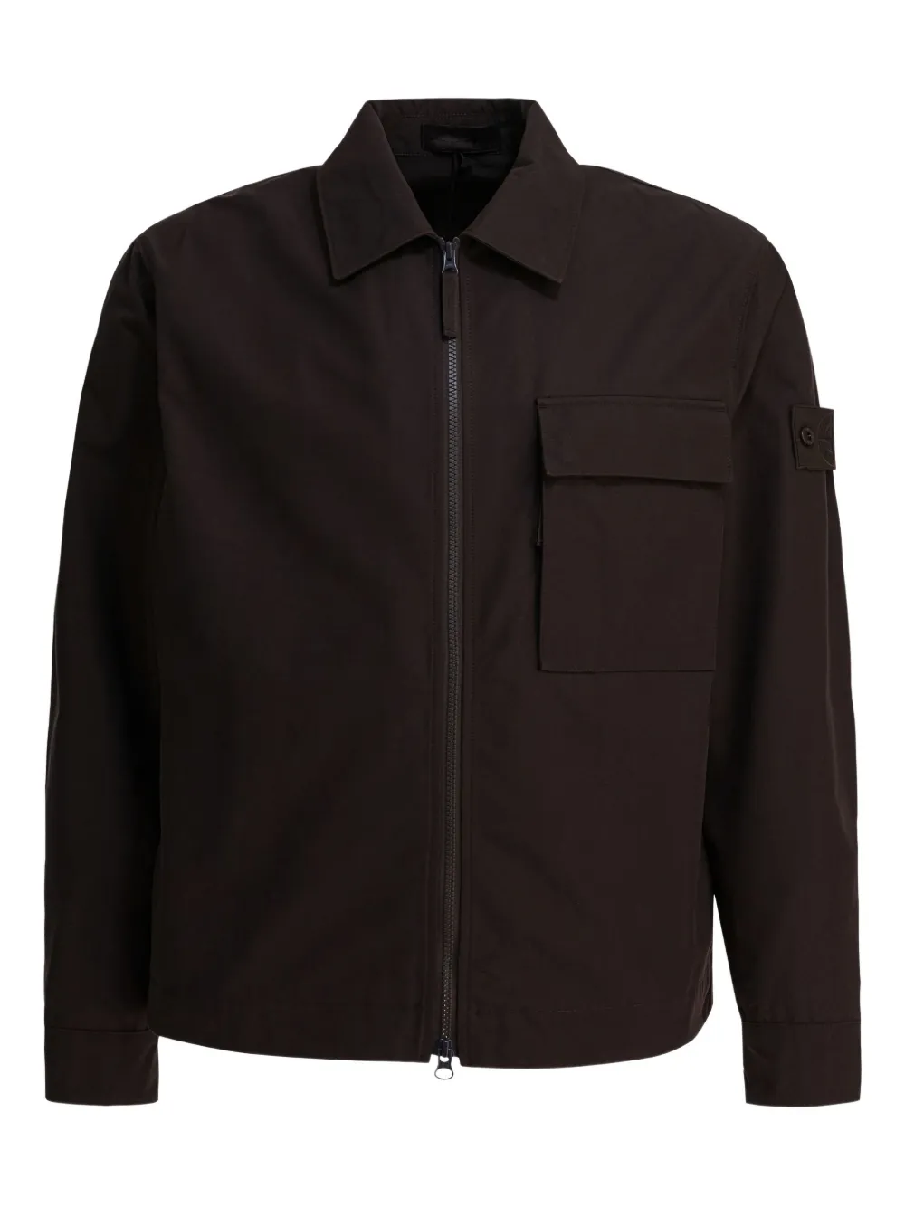 

Куртка-рубашка с карманом на молнии Stone Island, коричневый