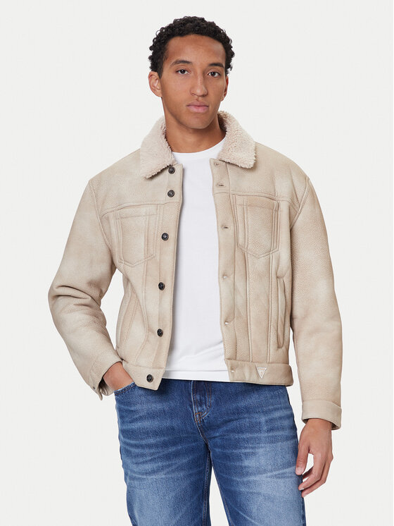 

Куртка из искусственной кожи regular fit M5BL0I W2500 Guess, бежевый