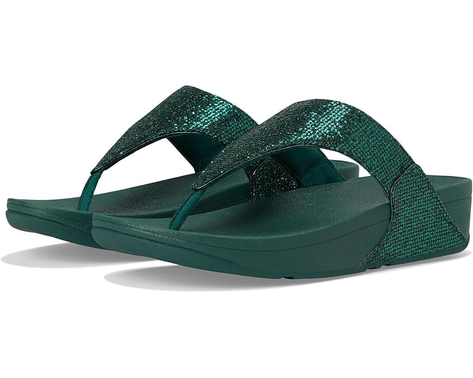 

Сандалии FitFlop Lulu Glitterball Toe-Post Sandals, цвет Metallic Deep Teal