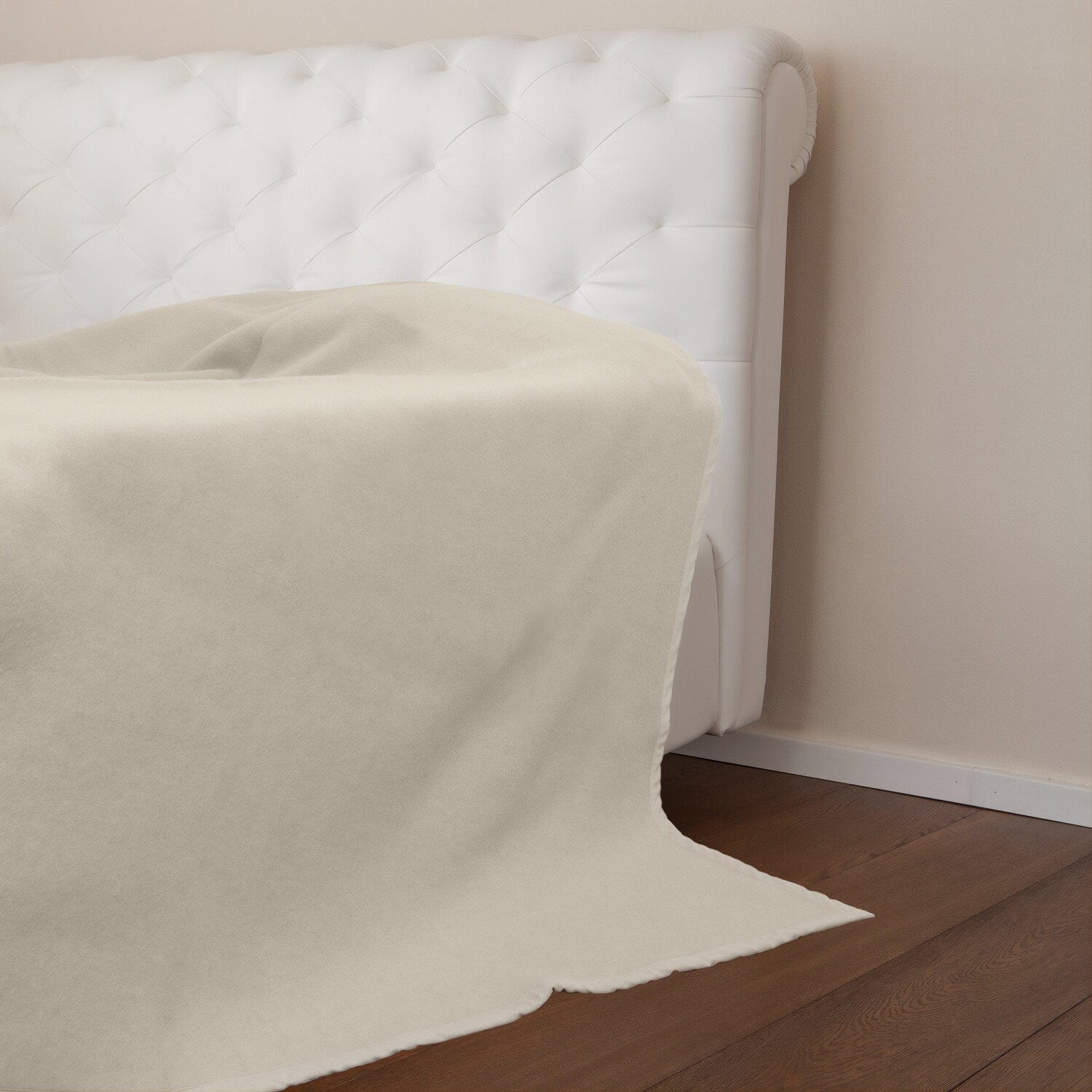 

Одеяло из чистой шерсти однотонного цвета - Esi Lanerossi, зеленый/натуральный