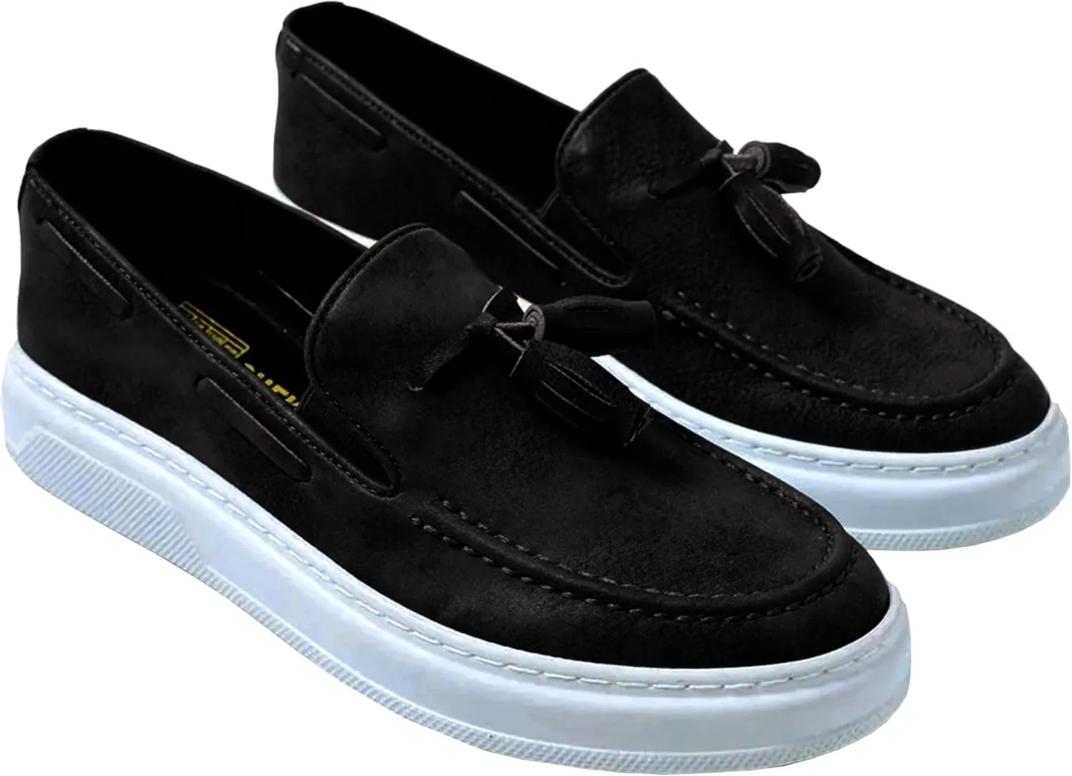 Мужские кроссовки Solaress 127, кожаные низкие туфли для мужчин solaress seyahat aksesuarları, Black
