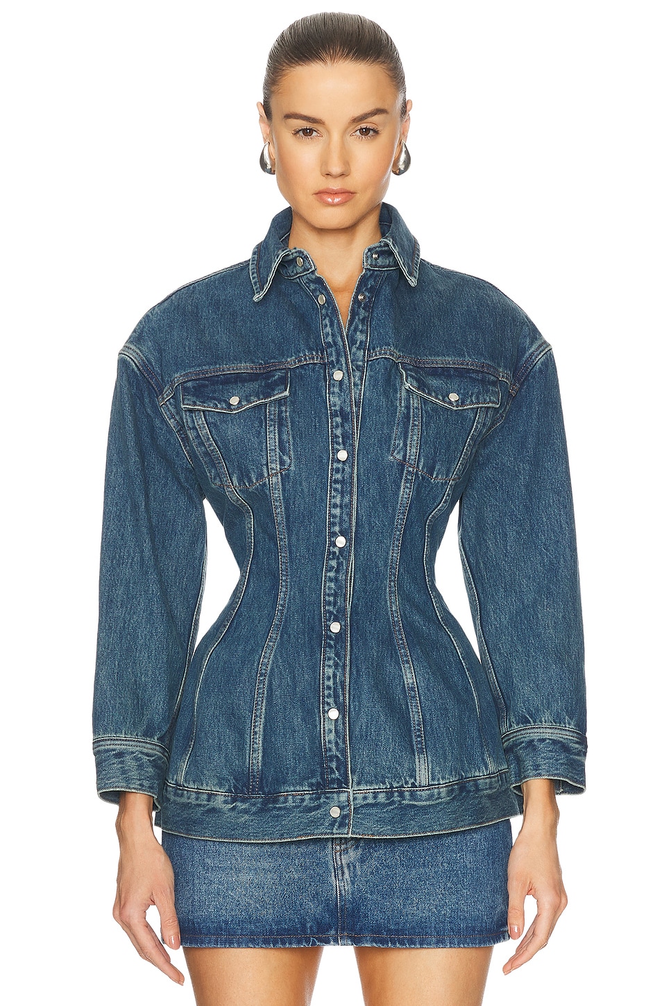 

Джинсовая контурная куртка Wardrobe.Nyc, Indigo