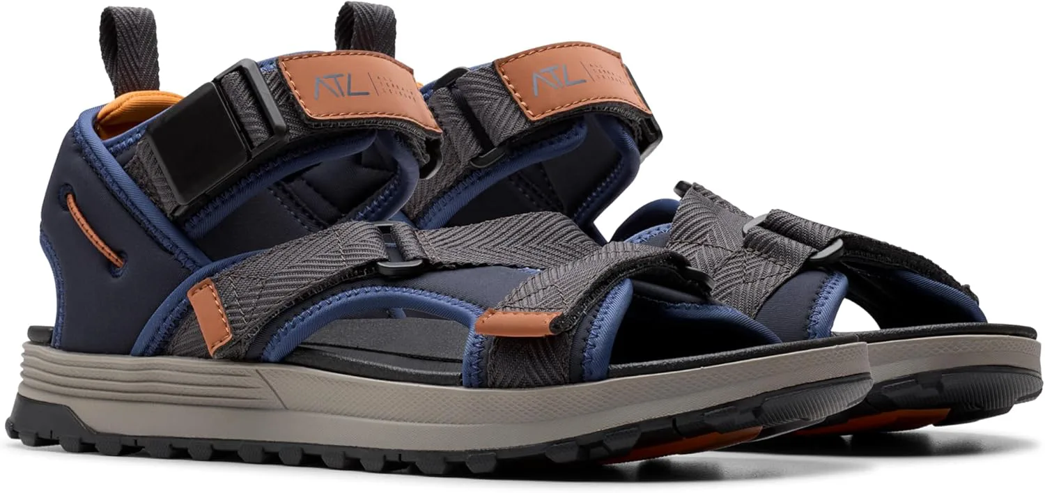 Мужские классические сандалии Clarks, темно-синий — фото 3