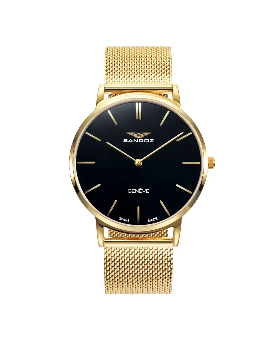 

Мужские часы Classic&Slim из стали золотистого оттенка Sandoz, золото