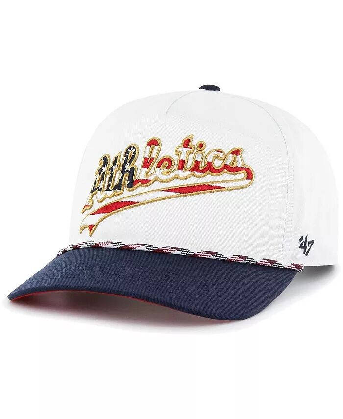 

47 брендовая мужская белая кепка с надписью Oakland Athletics Flag Script Hitch Snapback '47 Brand, белый
