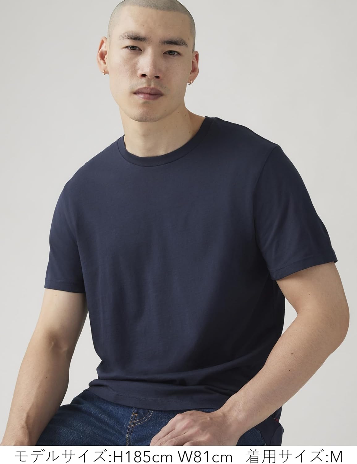 Мужская футболка Levi's стандартного кроя с коротким рукавом, темно-синий — фото 4
