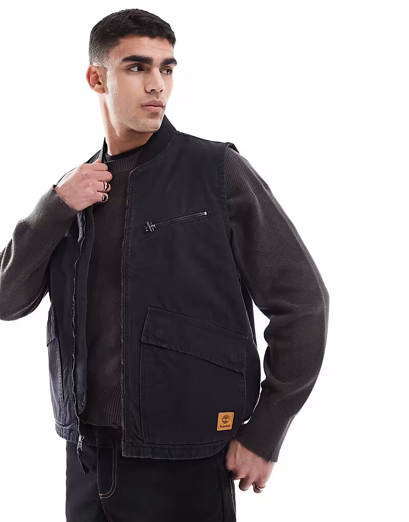 

Жилет Timberland Washed черного цвета