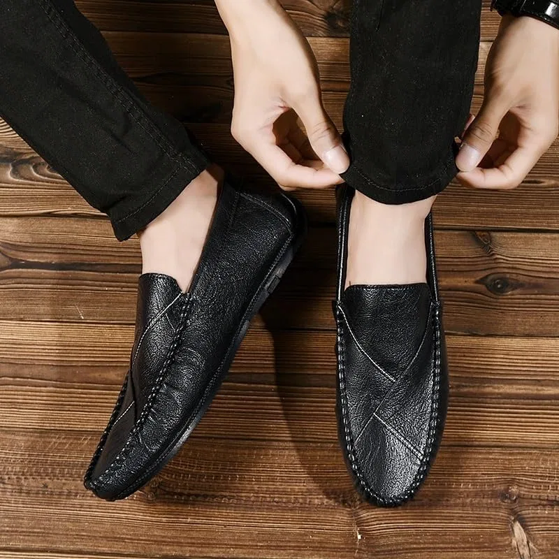 Лоферы мужские, Leather, Moccasin Oxford, Black UOPYNE — фото 2