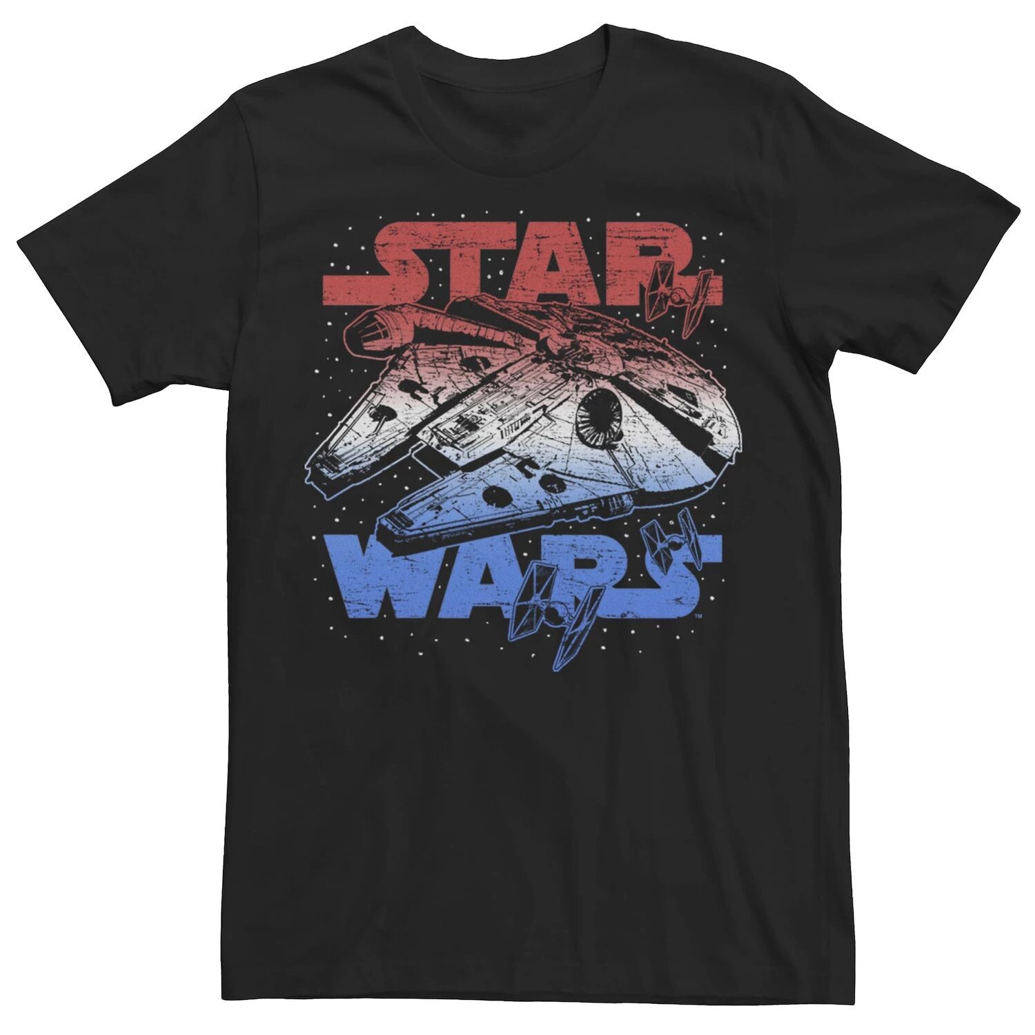 

Мужская красно-бело-синяя футболка Сокол Star Wars, черный