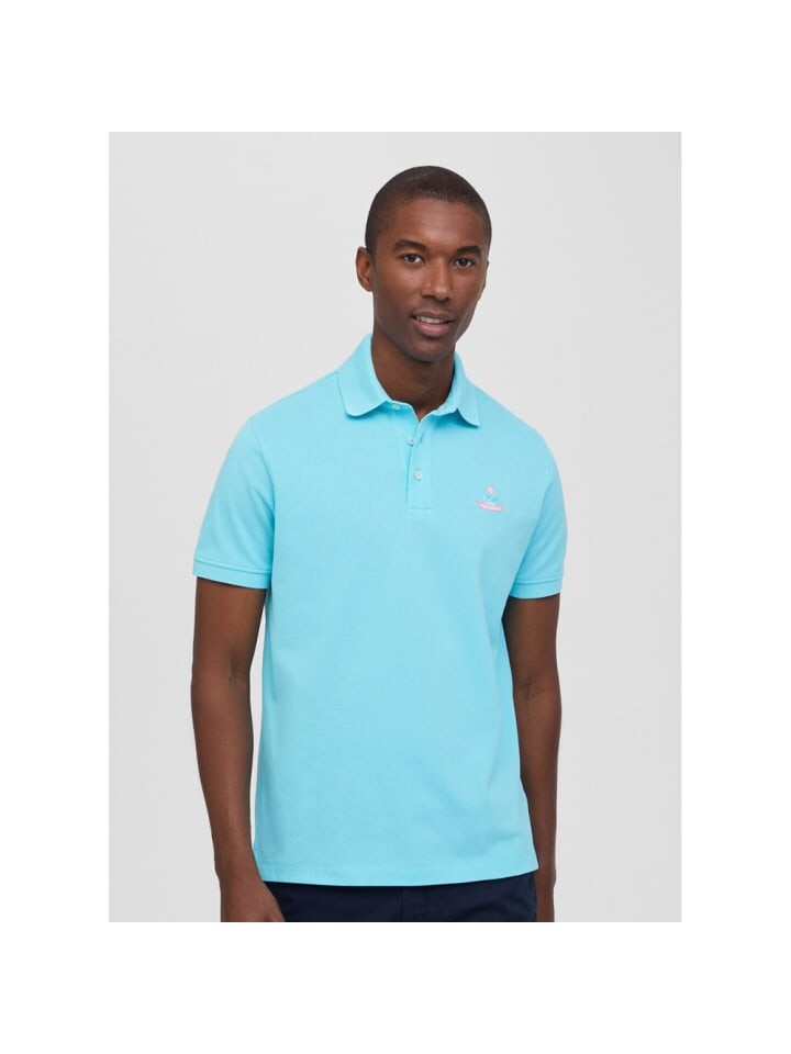 

Поло Faconnable Polo, синий