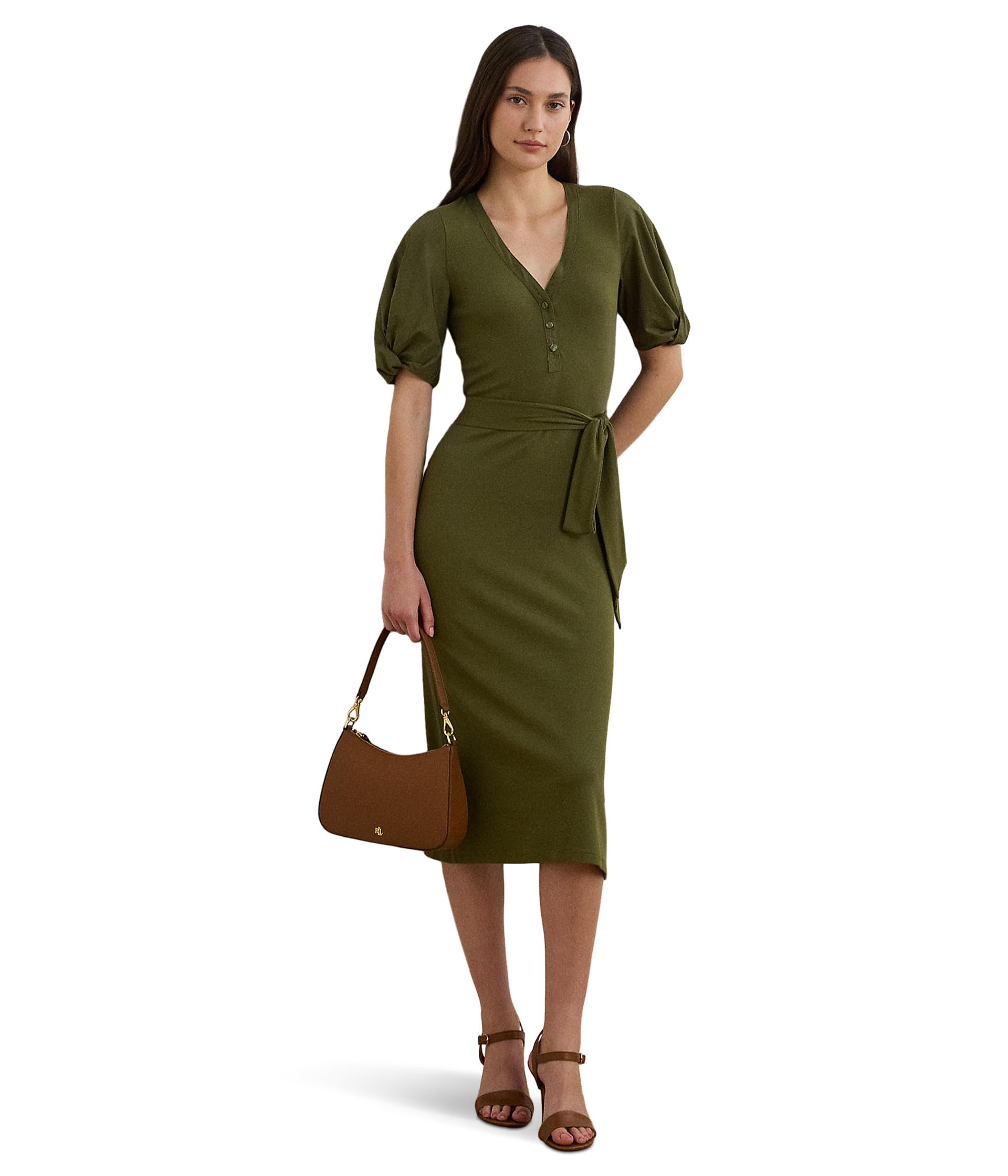 

Платье Lauren Ralph Lauren Chayla-Short, цвет Olive Grove