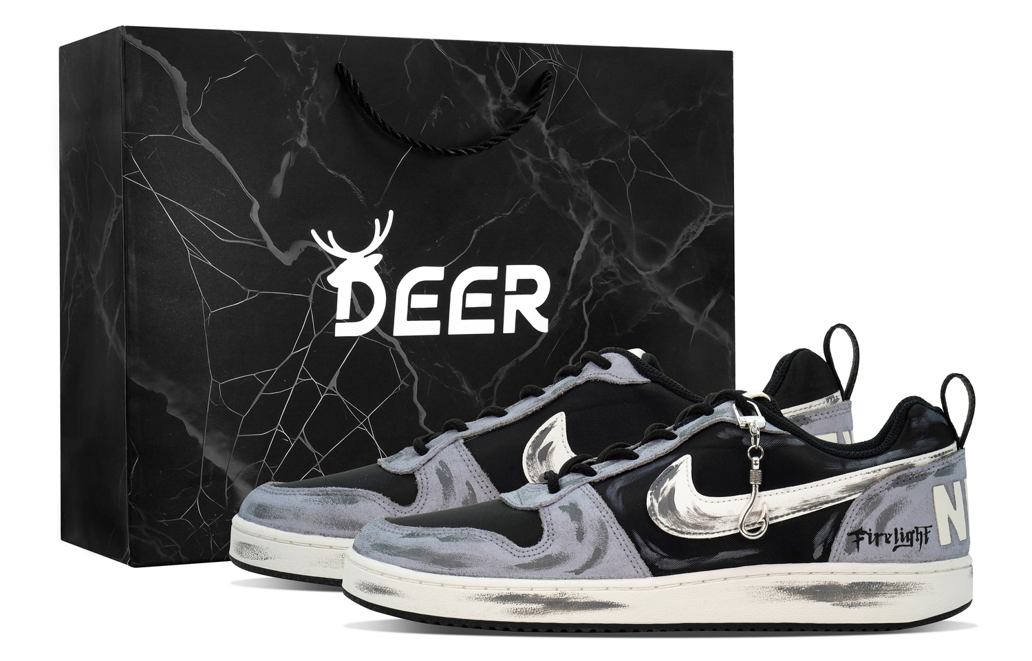 

Nike Кроссовки для скейтбординга Court Borough DEER Coast Route Abrasion Resistant Low top мужские черно-фиолетовые