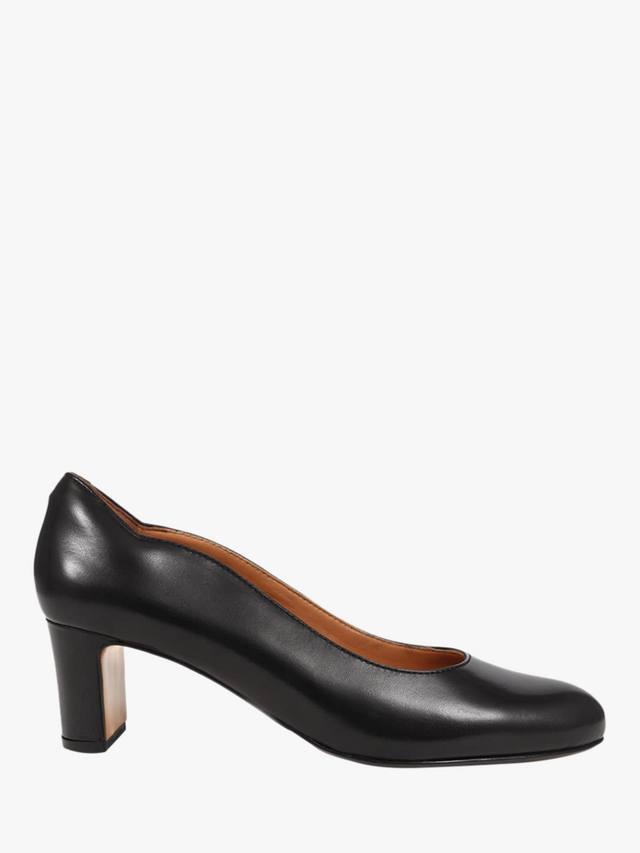 Туфли Zoey на каблуке из кожи для широкой стопы Jones Bootmaker, Black