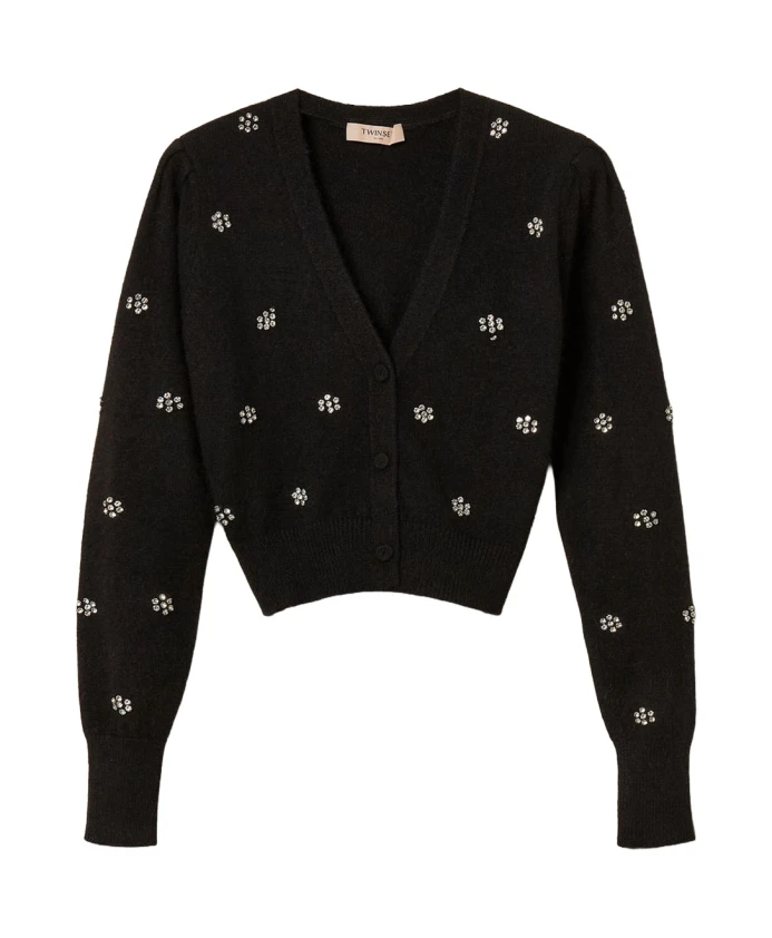 

Вышитый кардиган Twinset, черный