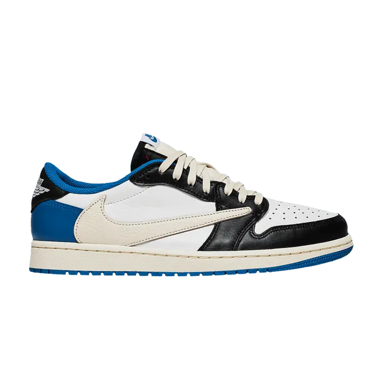 

Кроссовки Air Jordan Fragment Design x Travis Scott x Air Jordan 1 Retro Low Sample, синий