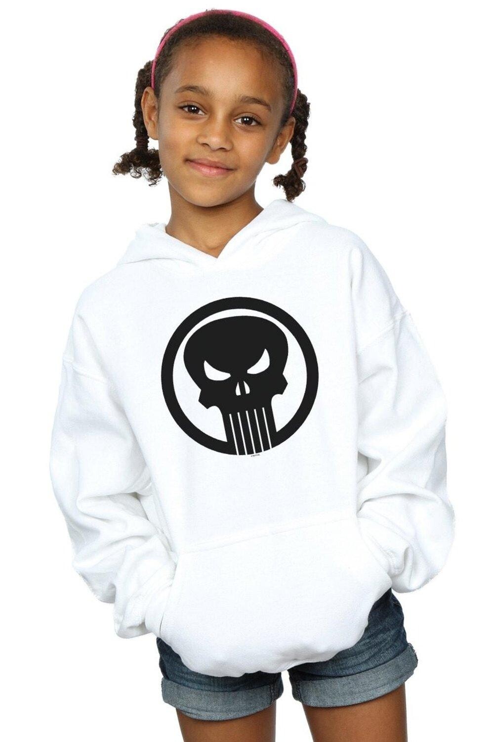 

Толстовка с круглым черепом The Punisher Marvel, белый