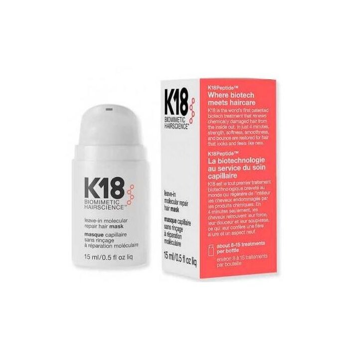 

Маска для волос Mascarilla Molecular Reparadora del Cabello Leave-In Molecular Repair Mask K18, 15 ml