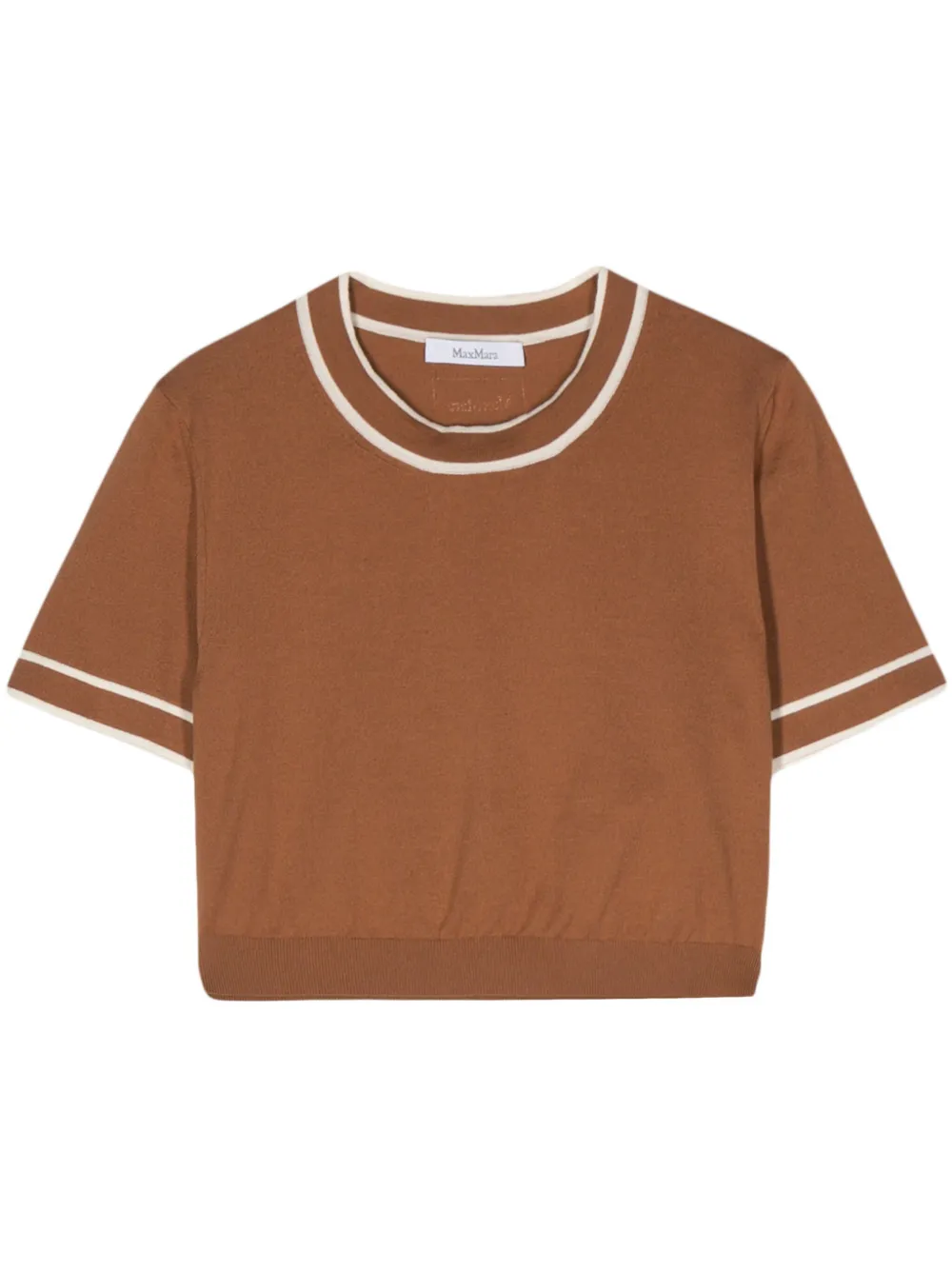 

Укороченный топ тонкой вязки MAX MARA, коричневый