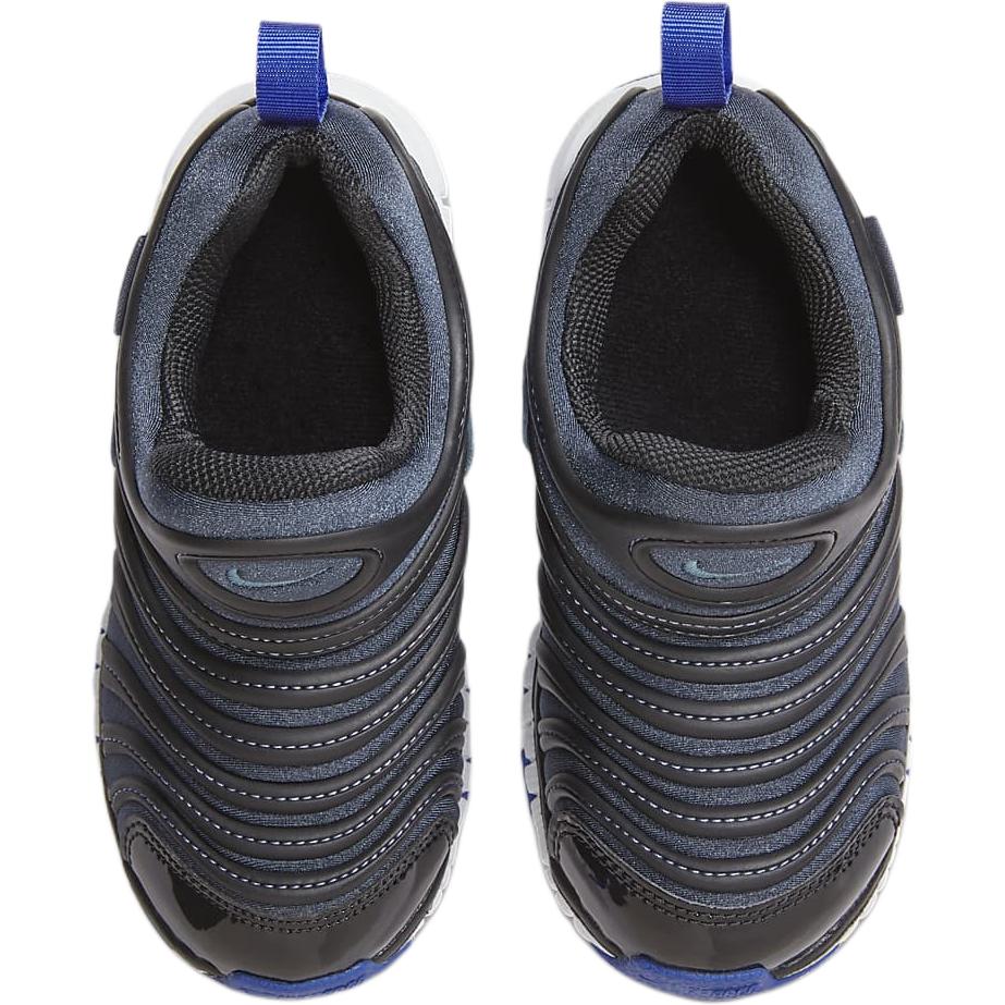 Nike Dynamo Free Устойчивые к истиранию поддерживающие амортизирующие низкие повседневные детские кроссовки синие для детей 3-7 лет, Lightning Blue/Cosmic Blue/Black/Smoke Blue — фото 4