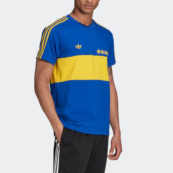 Футболка adidas originals Colorblock Back Alphabet Printing Short Sleeve Blue, мультиколор — фото 3